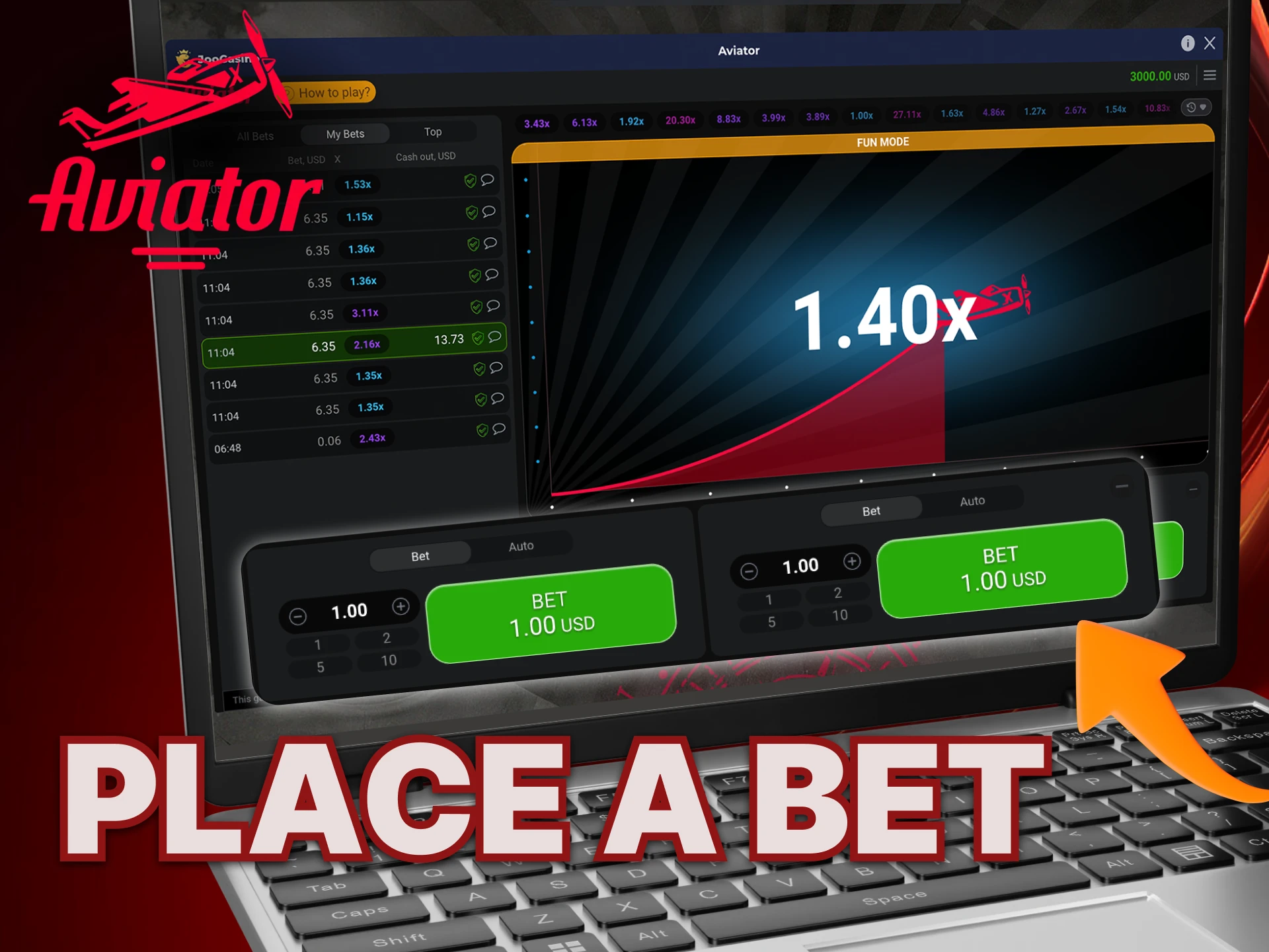 How to bet in aviator demo mode.