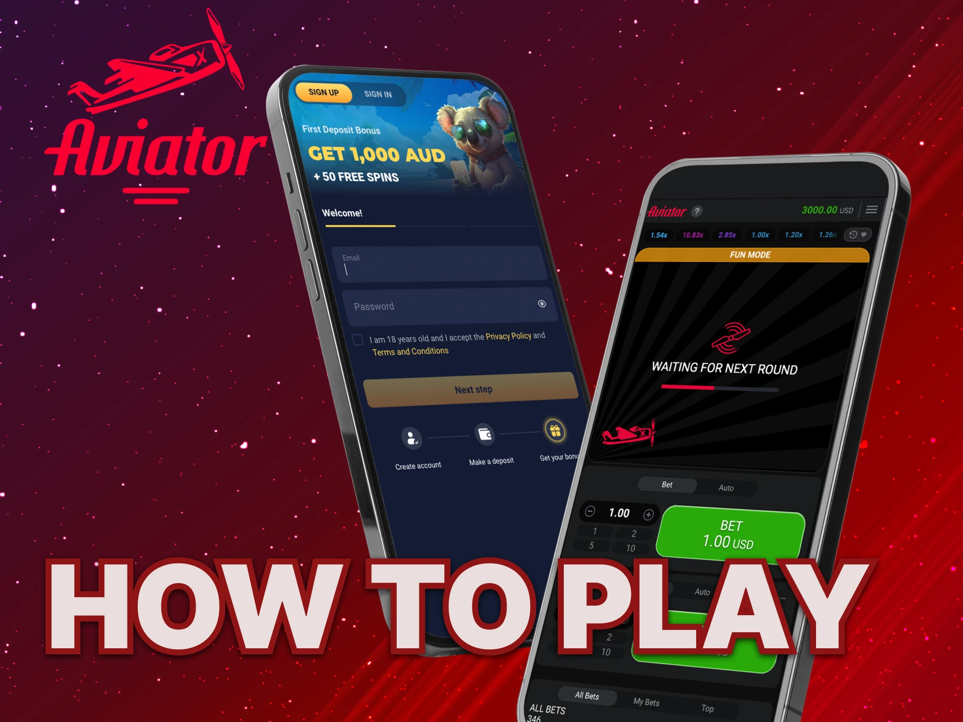 Step-by-step instructions on how to start playing Aviator for real money.
