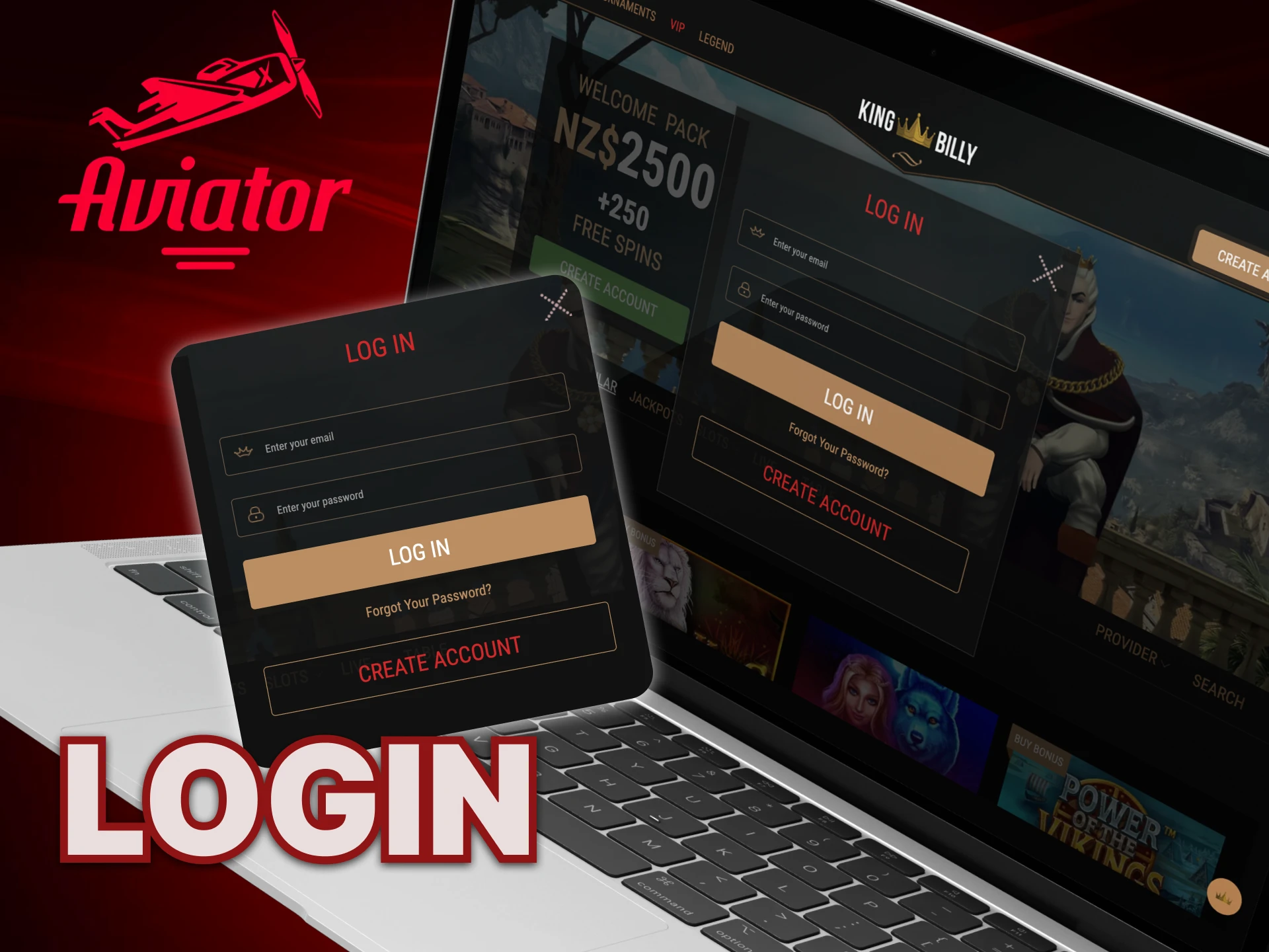 How to log in to the Aviator game.