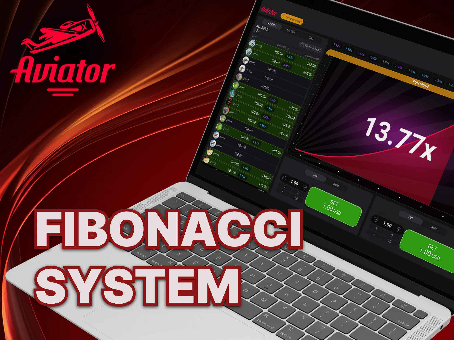 What is Fibonacci System for the game Aviator.