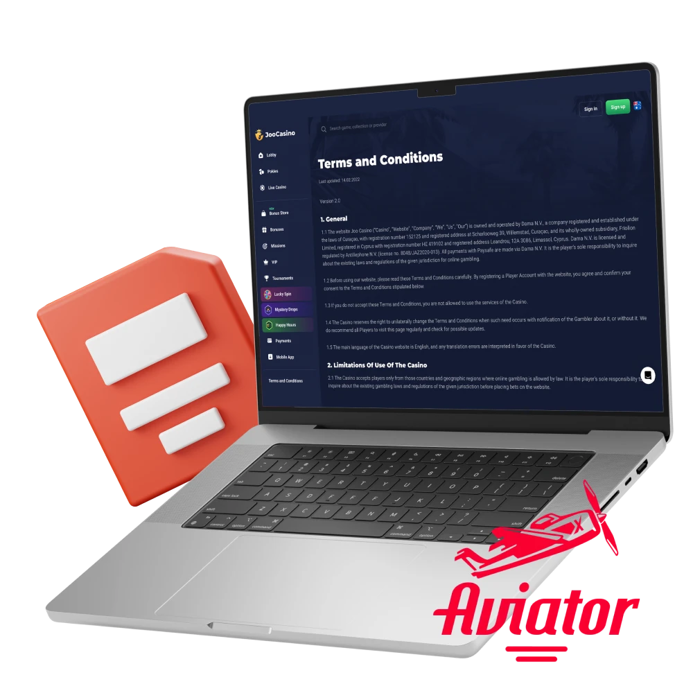 What are the terms and conditions of the Aviator game.