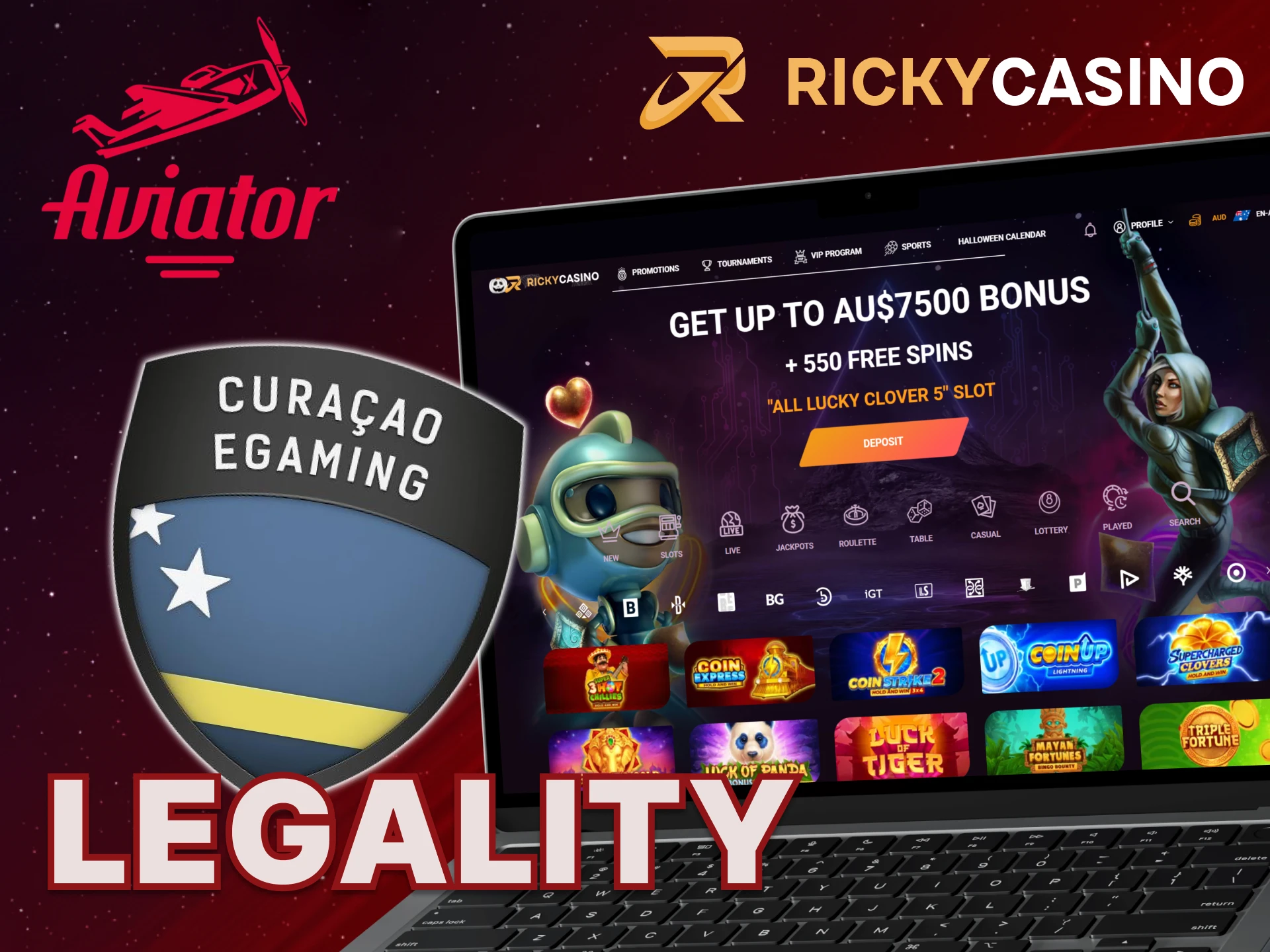 Ricky Casino is a legal platform in Australia.