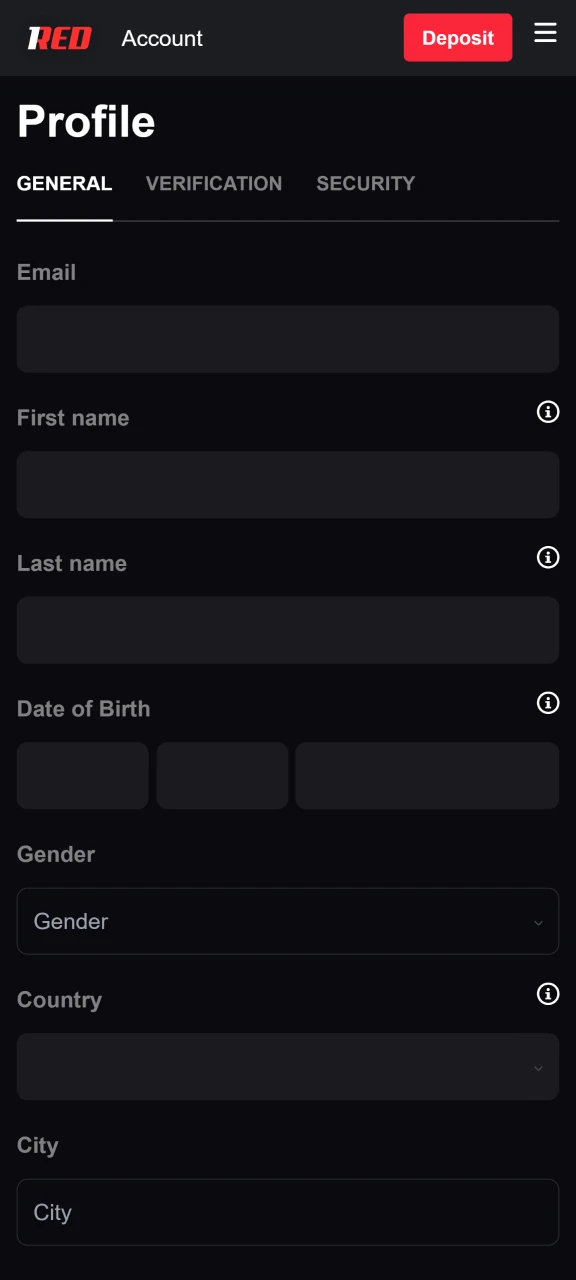 Open your account and confirm your email address to complete your registration at 1Red.