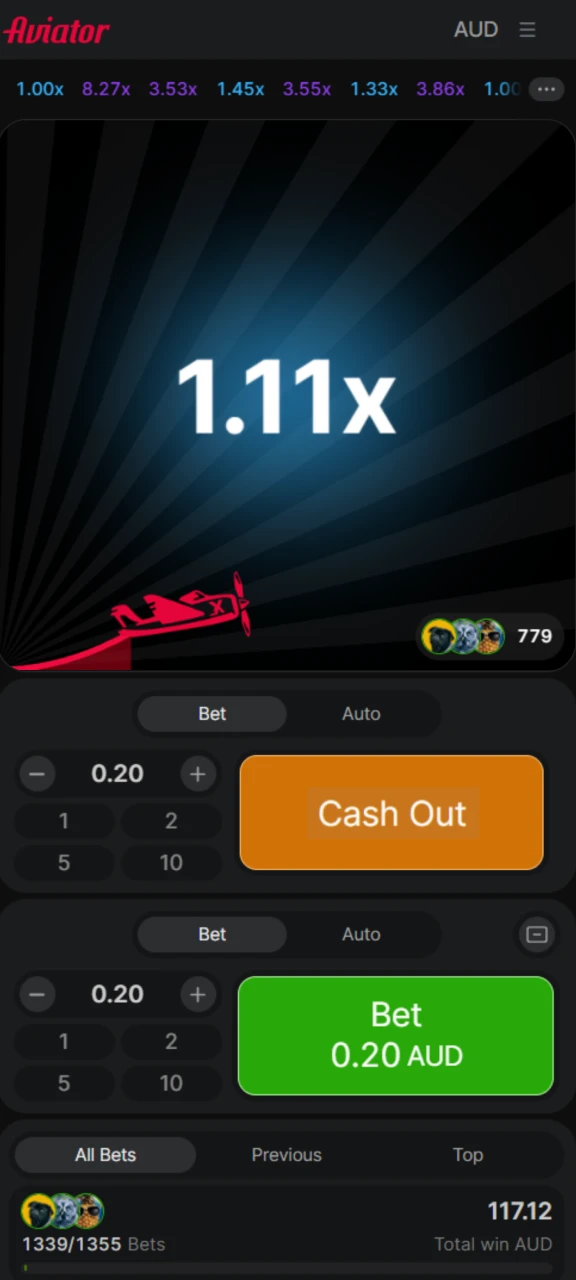 Play Aviator and cash out your winnings at 1Red.