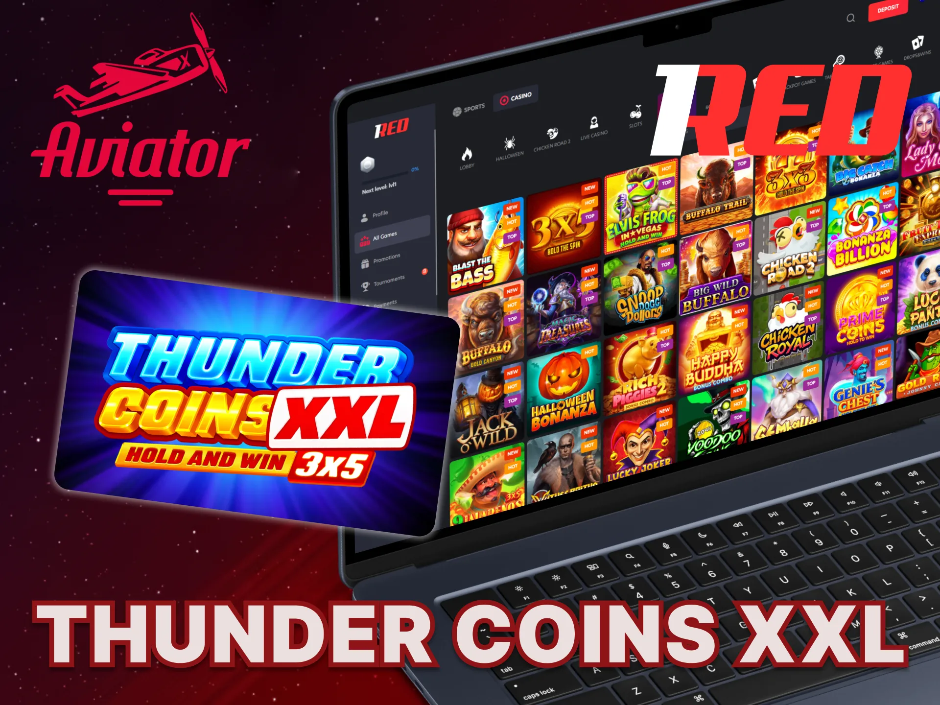 Try your luck playing Thunder Coins XXL at Skycrown.