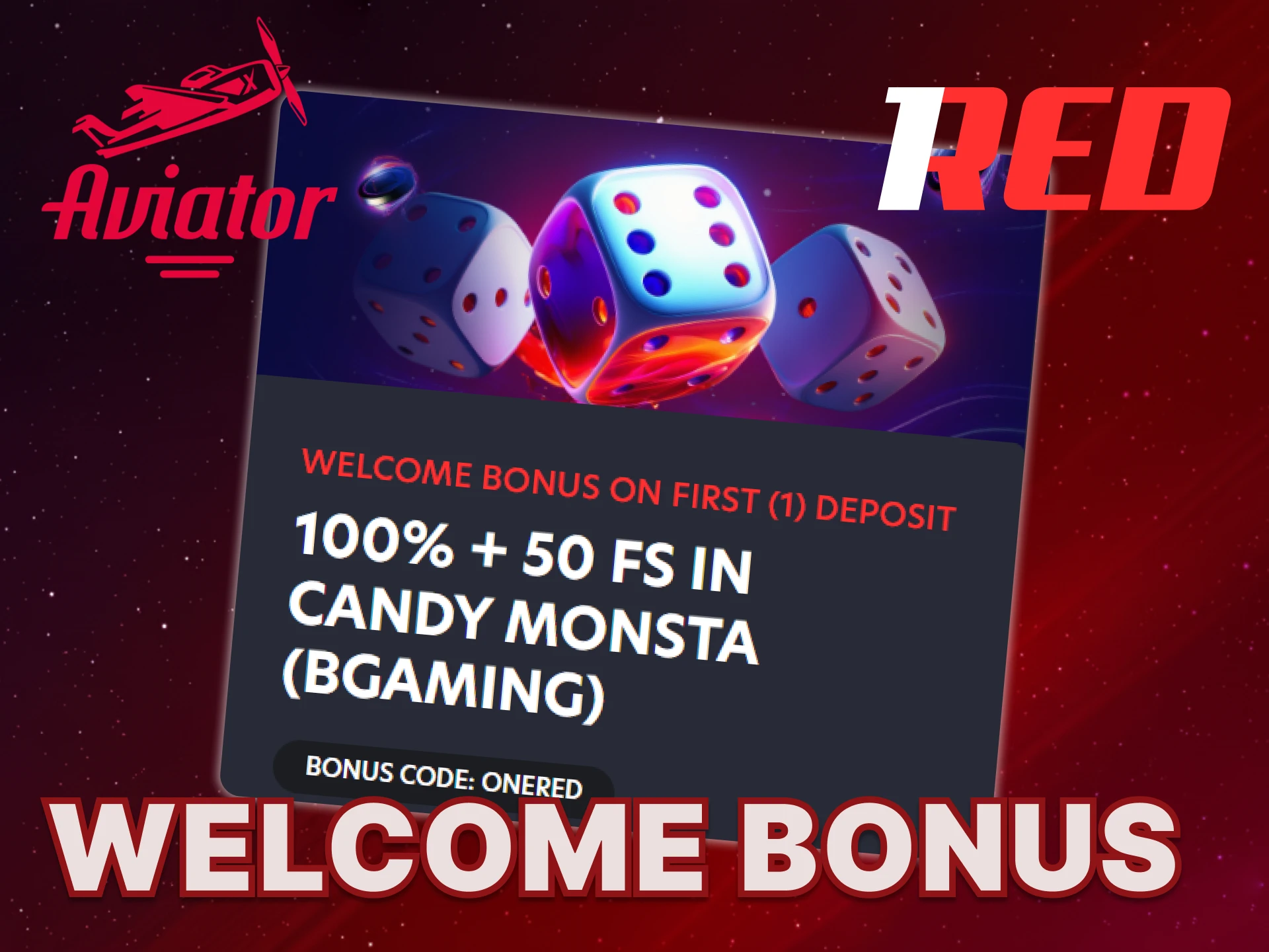 Make your first deposit at 1Red and receive a welcome bonus.
