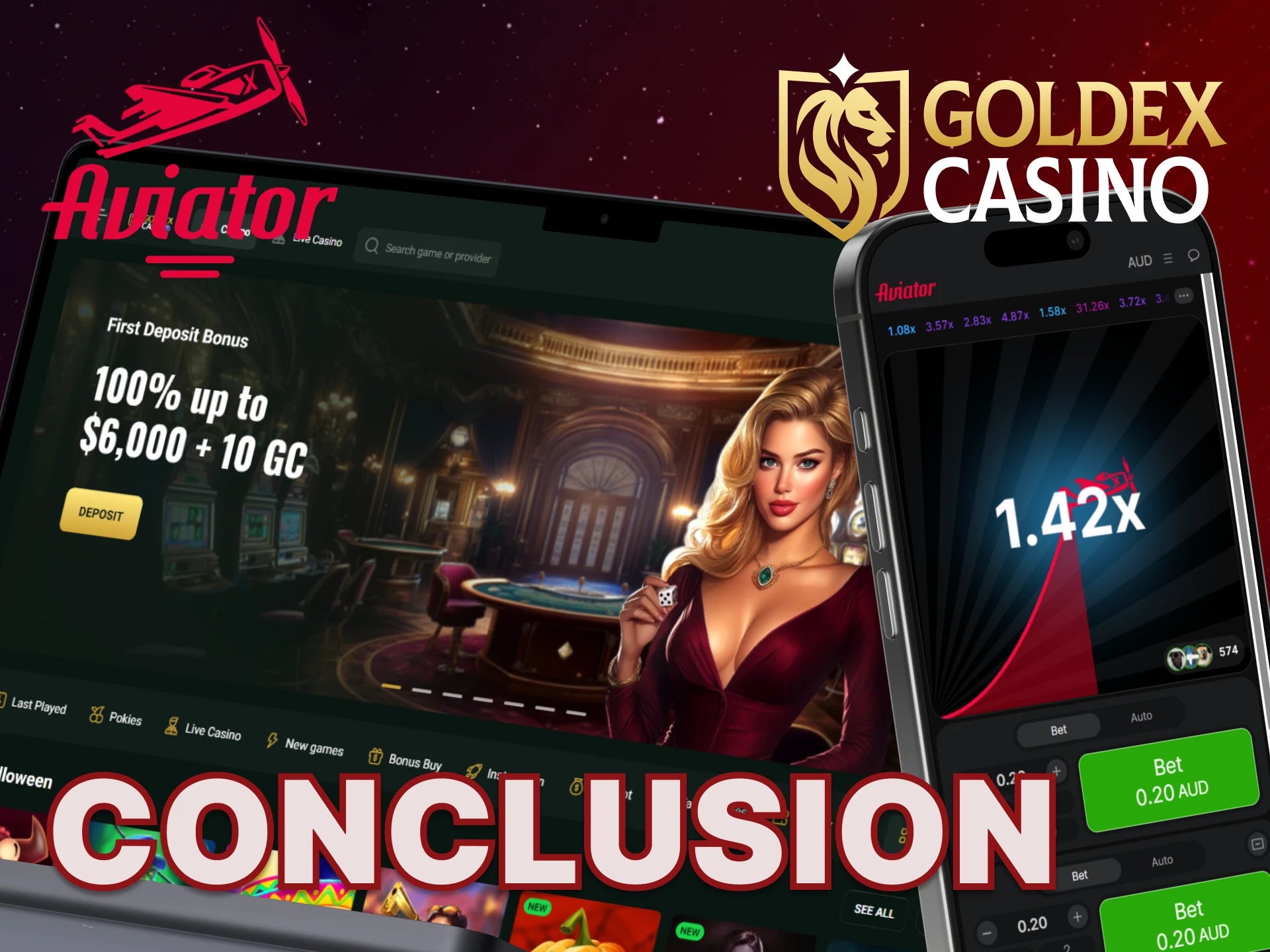 Enjoy your experience of playing Aviator at Goldex Casino.