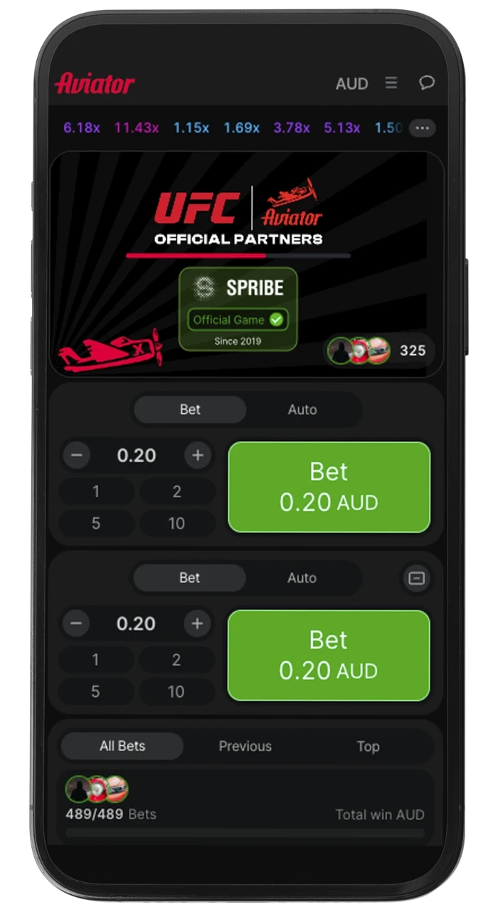 A new round in the popular game Aviator.