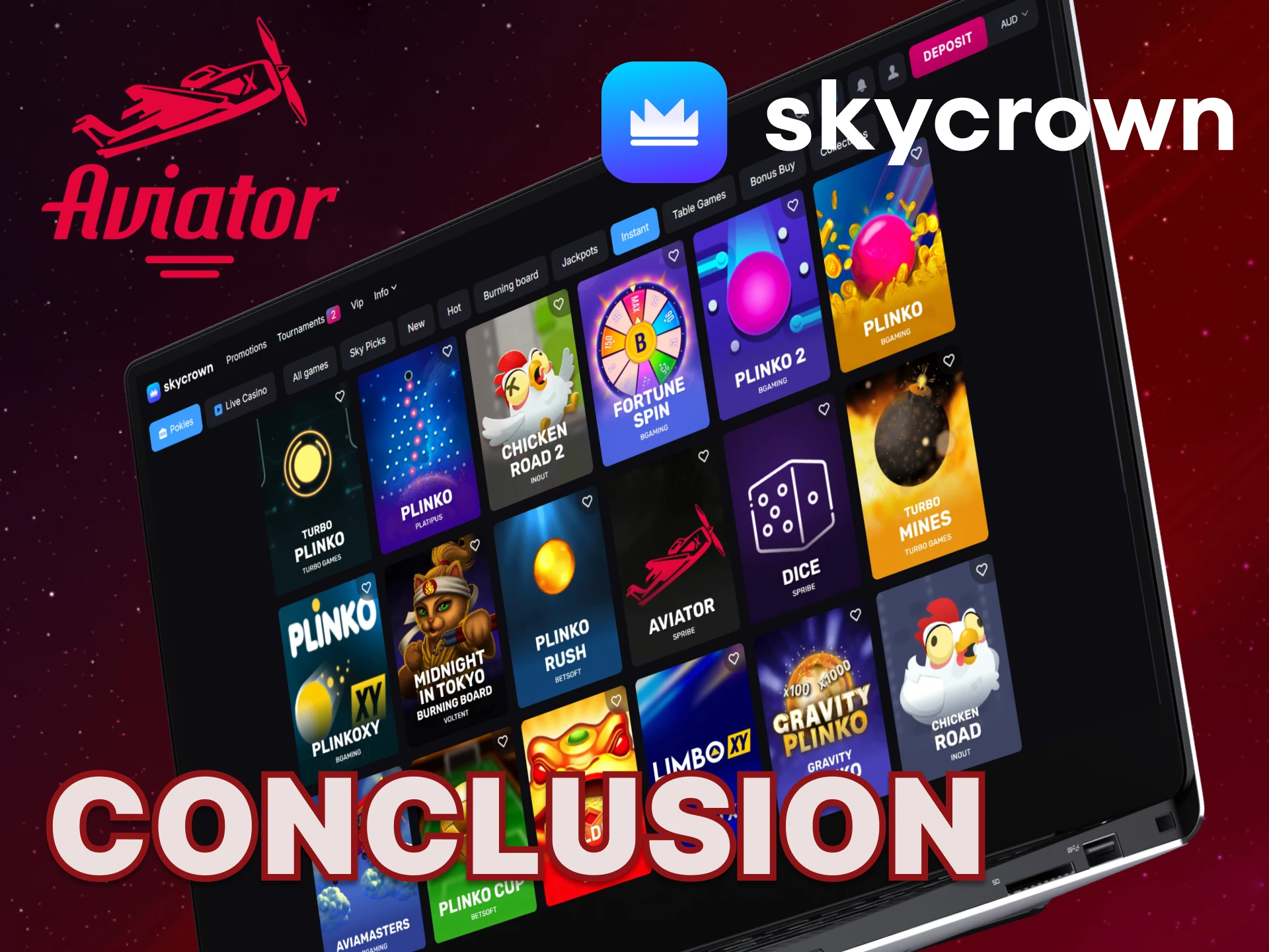 Place your bets on Aviator on the official Skycrown platform.