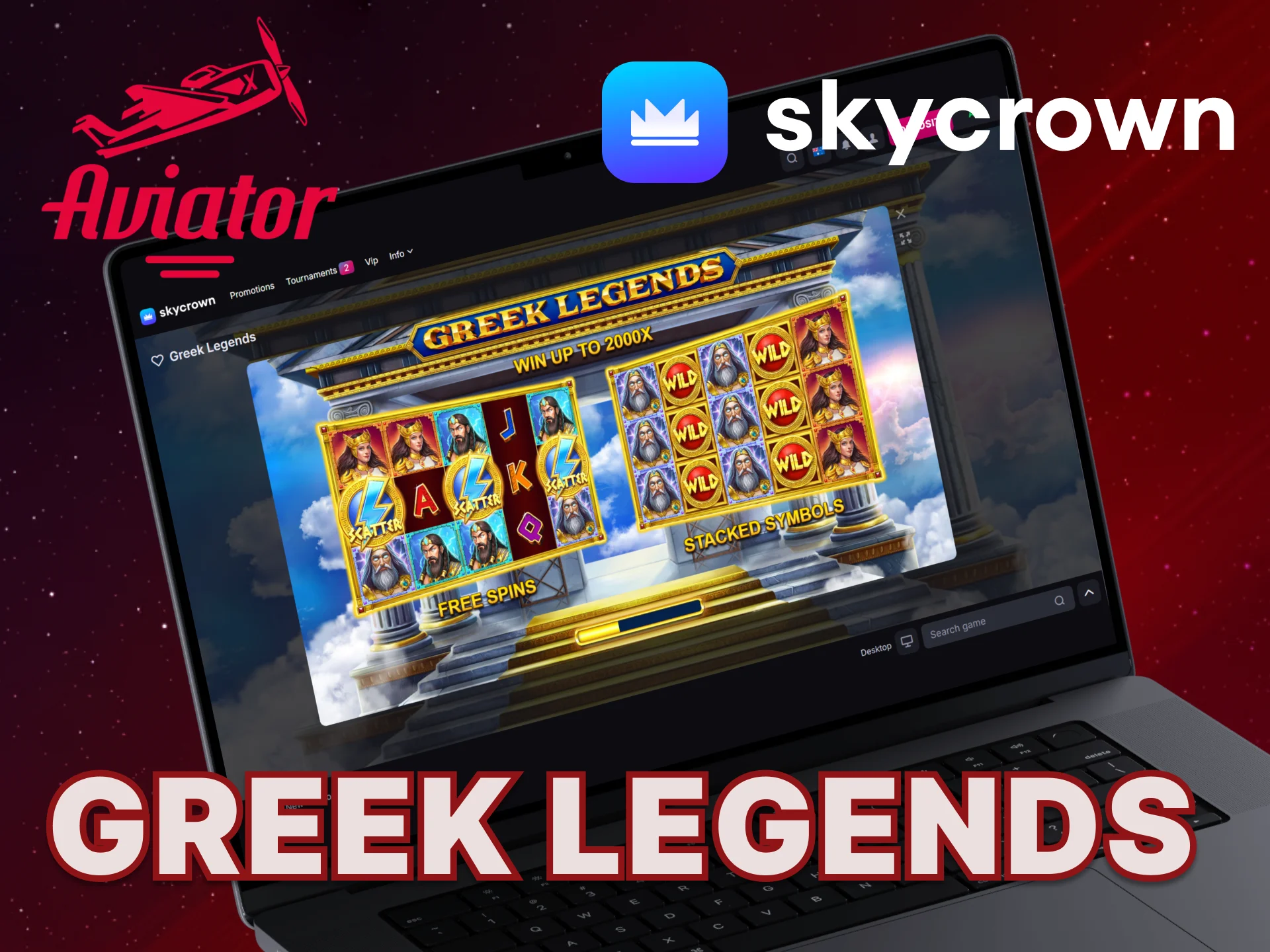 The Greek Legends game is available at Skycrown casino.