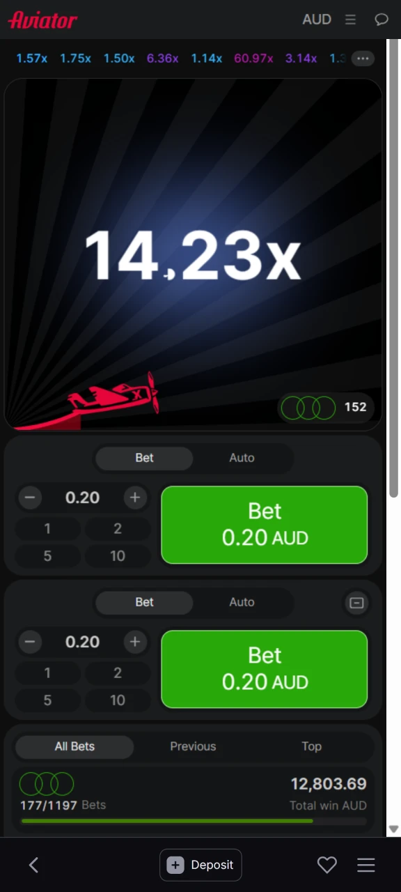 Enjoy playing Aviator at Skycrown casino.