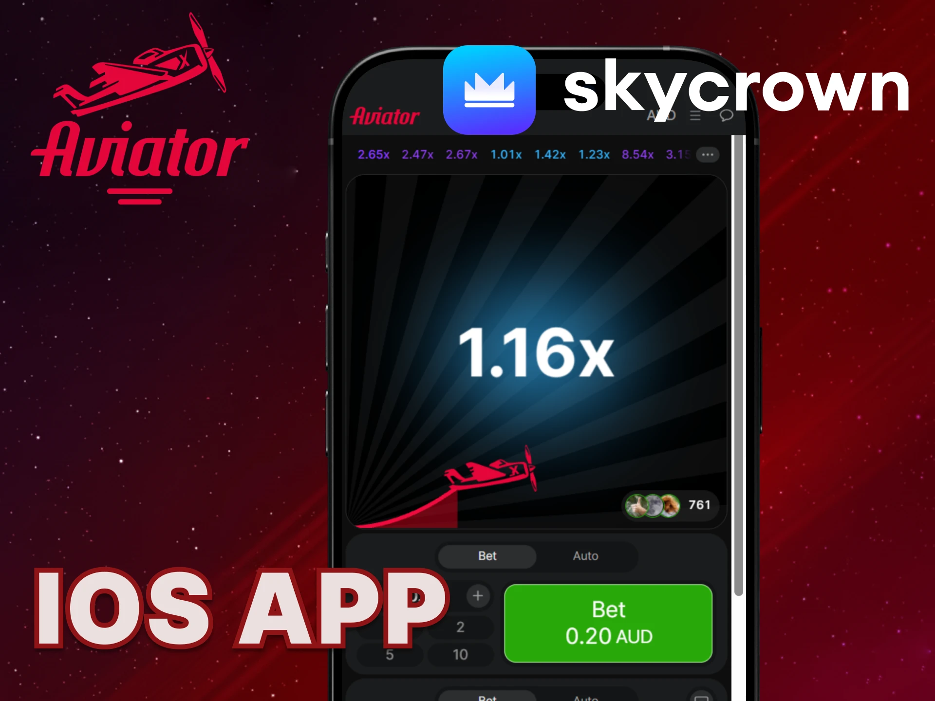 Skycrown offers an iOS version of its platform.